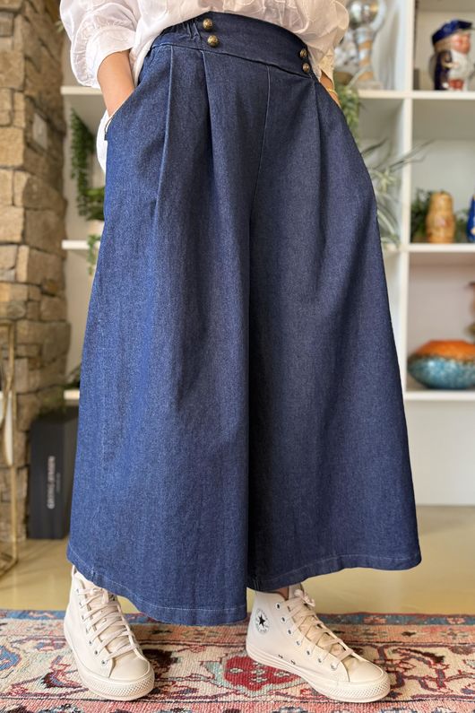Billie Skirt Culotte Jean Denim
